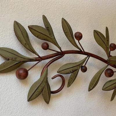 Three Metal Leaf Wall Hanging Decorations