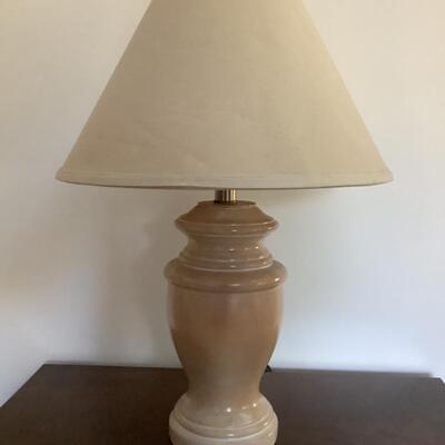 160. White Washed Wooden Lamp 