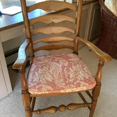 166. Rush Seat, Ladder Back Arm Chair 