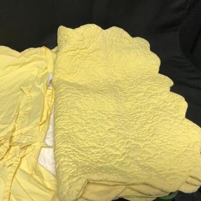 Yellow Scalloped Edge Pillow Covers from Garnet Hill
