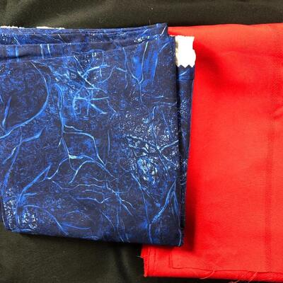Red and Blue Table Linen Fabric 