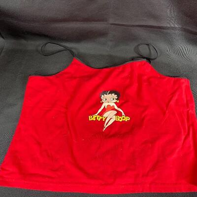 Woman's Red Strappy Betty Boop Tank Top