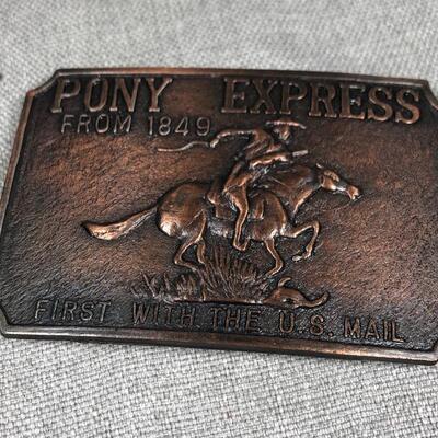 Pony Express US Mail Belt Buckle