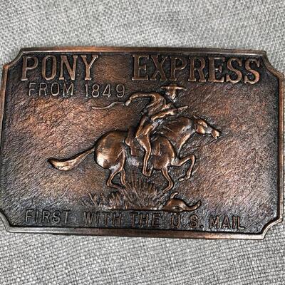 Pony Express US Mail Belt Buckle