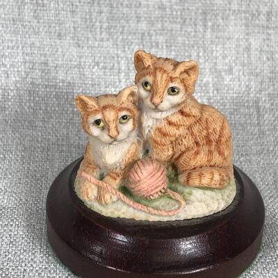 Orange Tabby Cat Figurine Miniature