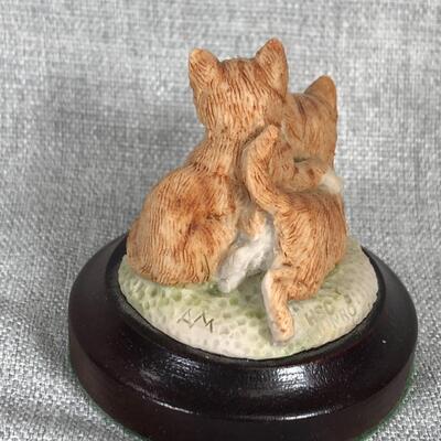 Orange Tabby Cat Figurine Miniature