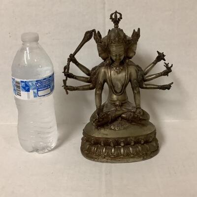 B623 Bronze and Copper Tibetan Deity Statue