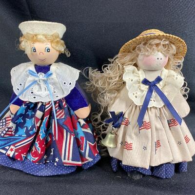 Patriotic Wood Doll Figurines