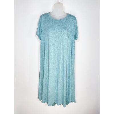 *NEW* LULAROE â€œCARLYâ€ AQUA SWING DRESS - SIZE LARGE