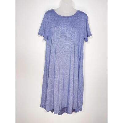 LULAROE â€œCARLYâ€ BLUE SWING DRESS - SIZE MEDIUM