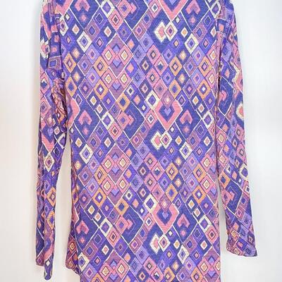 LULAROE PURPLE DIAMOND TOP - SIZE LARGE