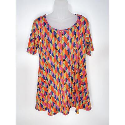 LULAROE MULTI-COLORED DIAMOND TOP - SIZE SMALL