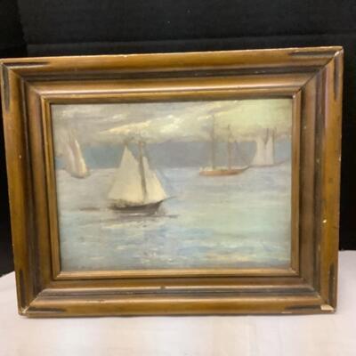 208  Original Oil Painting of Sailboat 