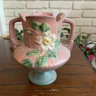 LOT 19 - 146-6, White Rose Collection, Roseville Pottery, Trophy Vase