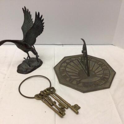 B510 Duck Sculpture ,Sundial, and Keys 