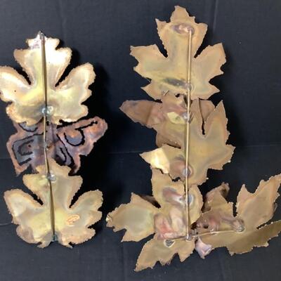 B642 Pair of Mid Century Metal Butterfly Wall Hangings 