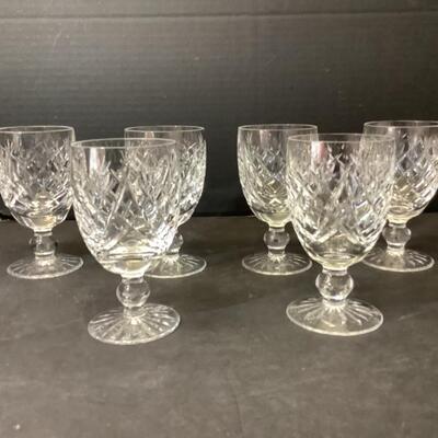 228  Set of Six Waterford Crystal Glasses