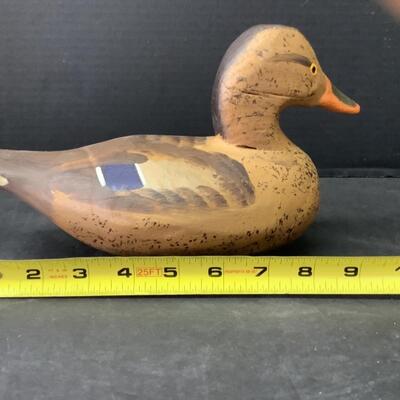 236 Pair of Signed Wood Carved Duck Decoys 