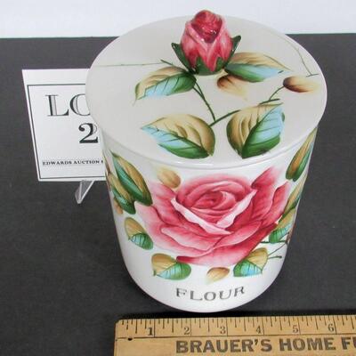 Vintage Lefton Americana Flour Canister