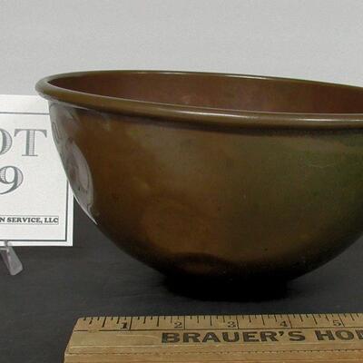 Vintage Heavy Copper Round Hanging Bowl Made in England