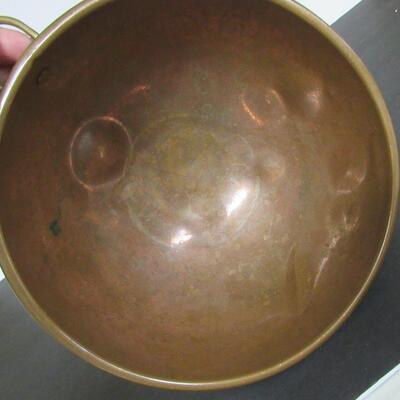 Vintage Heavy Copper Round Hanging Bowl Made in England