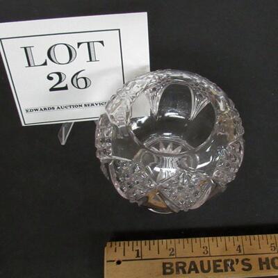 Pressed Glass Small Footed Rose Bowl