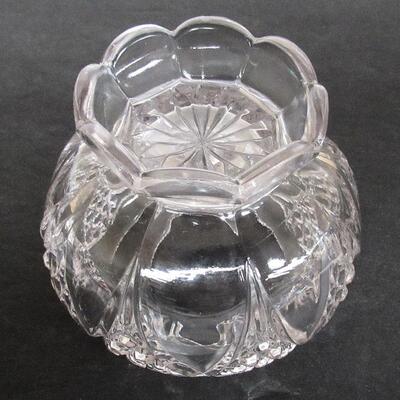 Pressed Glass Small Footed Rose Bowl