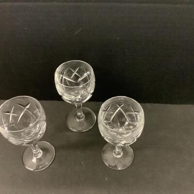 243. Set of Three Crystal Glasses 
