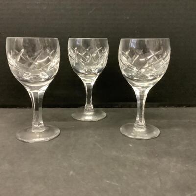 243. Set of Three Crystal Glasses 