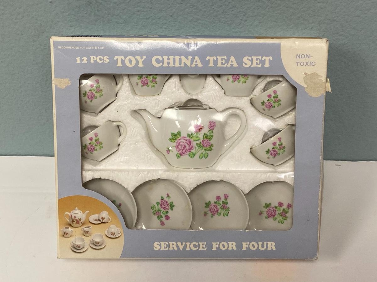 12pcs Children's Kids China Tea Set Boxed