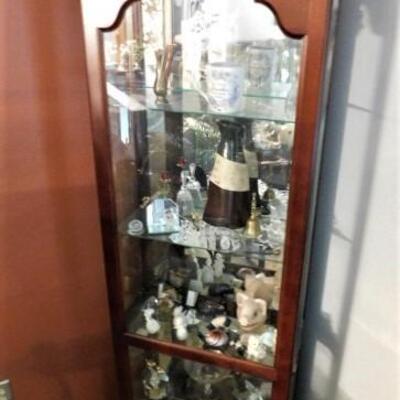 Wood and Glass Curio Cabinet- 24