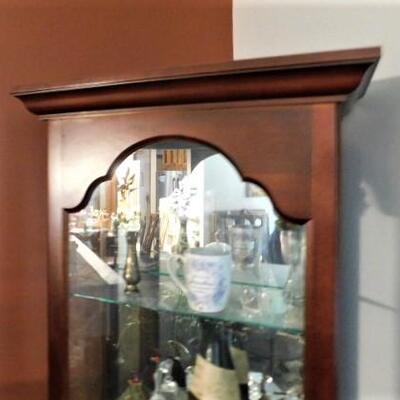 Wood and Glass Curio Cabinet- 24