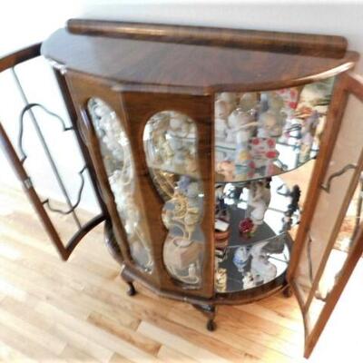 Two Door Wood and Glass Curio Cabinet (Contents Not Included)- 38 1/2