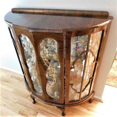 Two Door Wood and Glass Curio Cabinet (Contents Not Included)- 38 1/2
