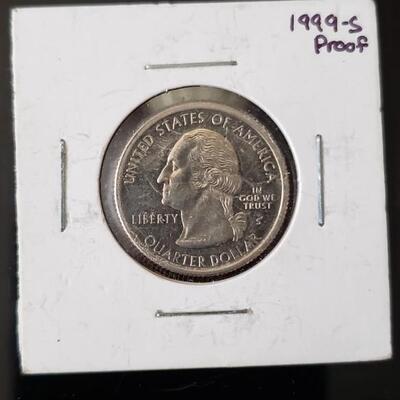 1999 S Proof silver Quater 