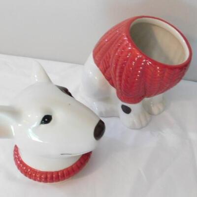 Bull Terrier Style Cookie Jar- 11 1/4