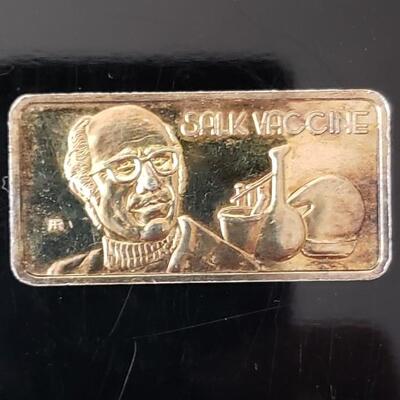 Vintage gold layered 999 1 oz silver 