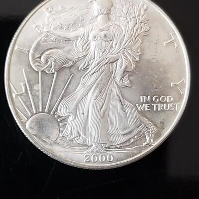 2000 1 oz silver eagle BU 