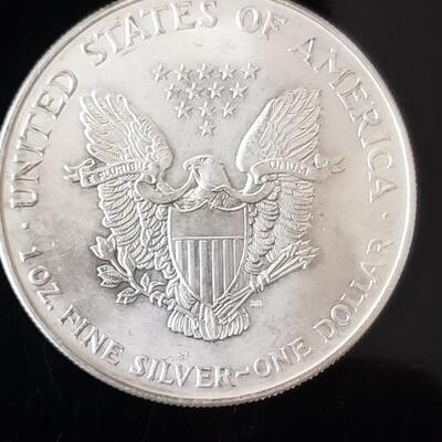 2000 1 oz silver eagle BU 