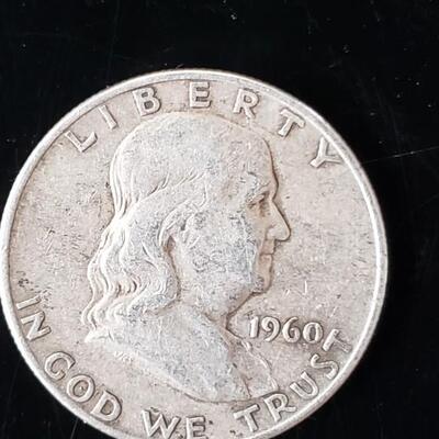 1960 Franklin silver half dollar 
