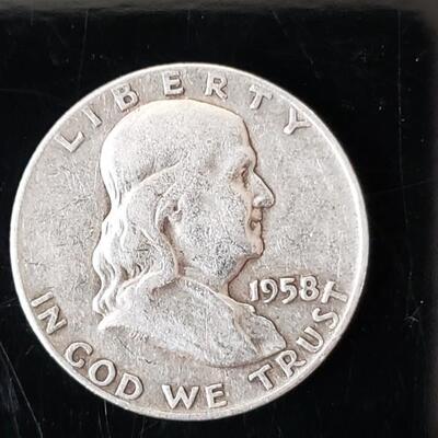1958 silver half dollar 