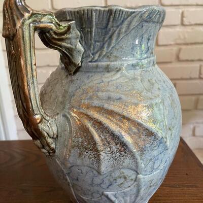 LOT 4 - RARE, Colonial, Blue Ewer Pitcher, Roseville Pottery, early 1900s