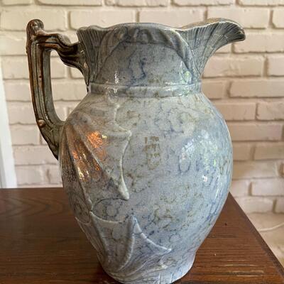 LOT 4 - RARE, Colonial, Blue Ewer Pitcher, Roseville Pottery, early 1900s