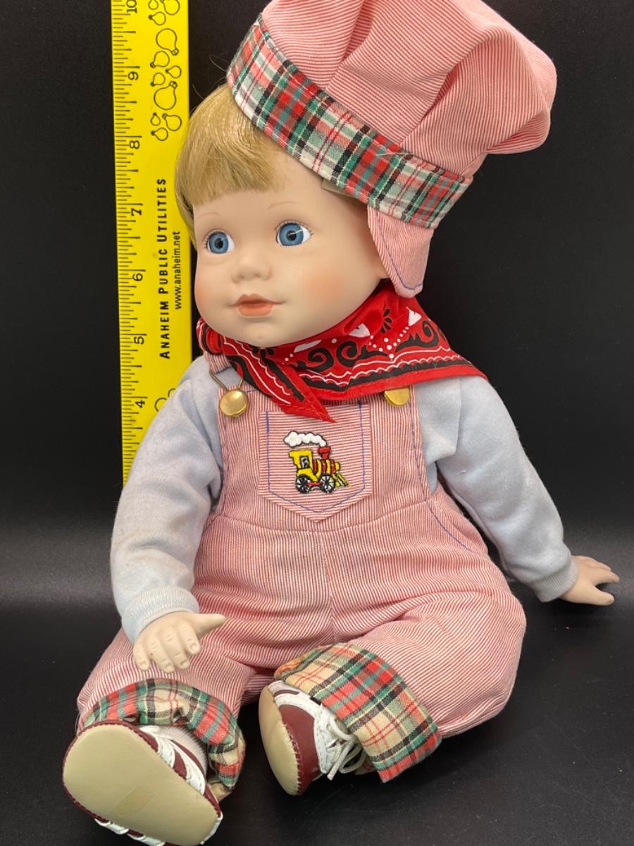 Little Boy Train Conductor Outfit Collector Doll