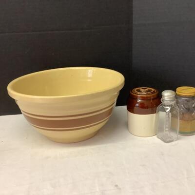 274  Lot of Antique Watt Ware Pottery Bowl/Crock/Shaker