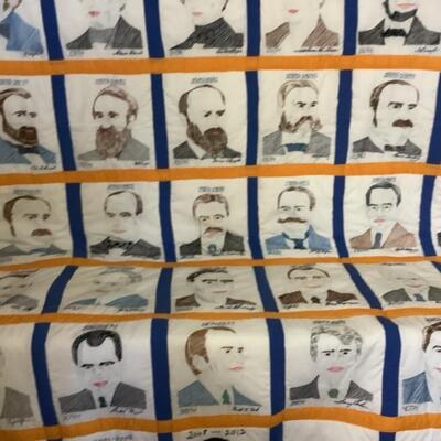 286 Beautiful Hand-Crafted Presidential Quilt 