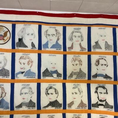 286 Beautiful Hand-Crafted Presidential Quilt 