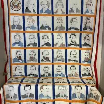 286 Beautiful Hand-Crafted Presidential Quilt 