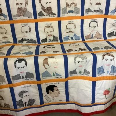 286 Beautiful Hand-Crafted Presidential Quilt 