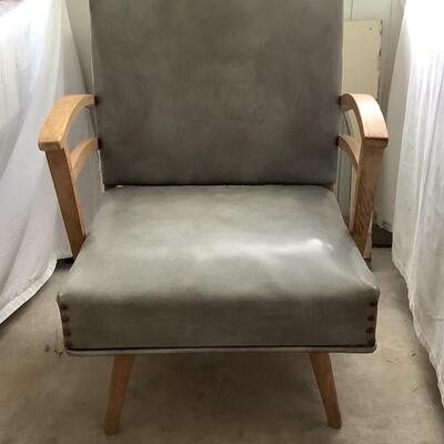 287 Vintage 1960's Spring Rocker Vinyl Arm Chair.  